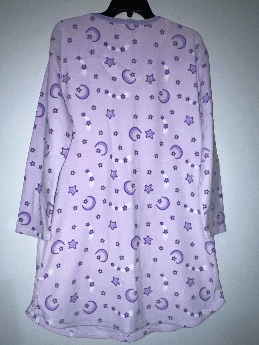 🌛Croft & Barrow Women’s Lavender Moon & Stars Pajama Nightgown - Picture 4 of 6